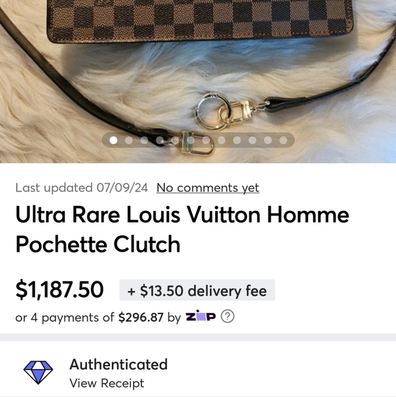 Ultra Rare Louis Vuitton Homme Pochette Clutch /Crossbody. UNISEX! 🔥 - Picture 15 of 15